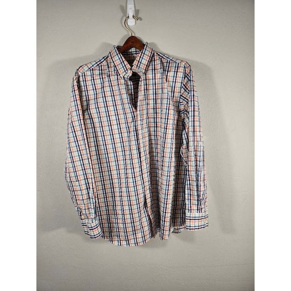 Duluth Trading Co. Wrinklefighter‎ Plaid Button Down Shirt Mens Large